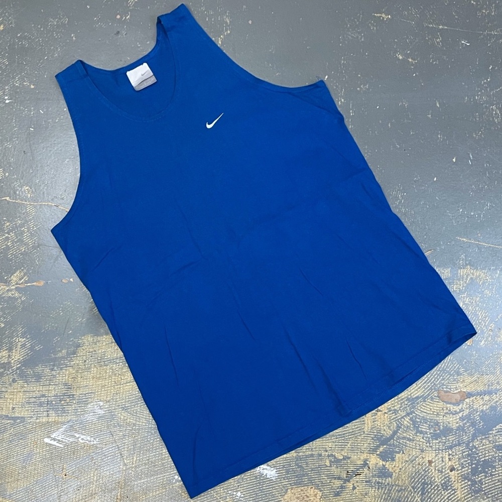 Nike USA Tank Top Cotton Royal Blue Large Shirt Fitness Work Out - Picture 1 of 8